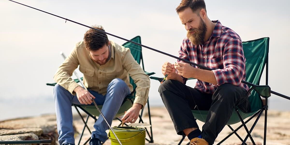 male therapist guides male patient during outdoor addiction therapy