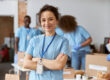 woman volunteering: one of her favorite alternatives to alcohol